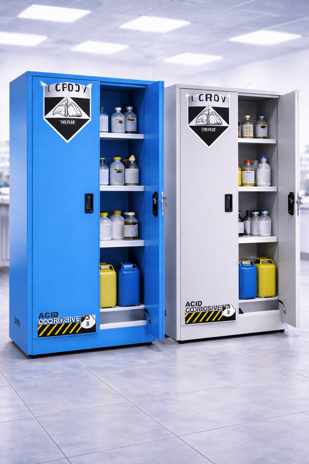 Safety products — acid-proof cabinets, fireproof cabinets and gas storage